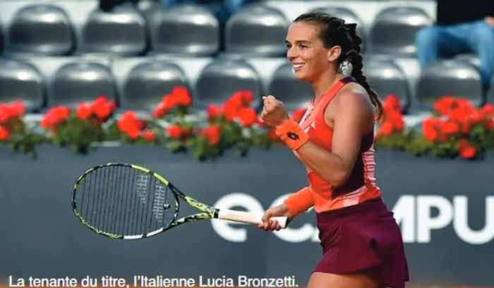 Tableau relevé au 22ème GP SAR la Princesse Lalla Meryem de tennis