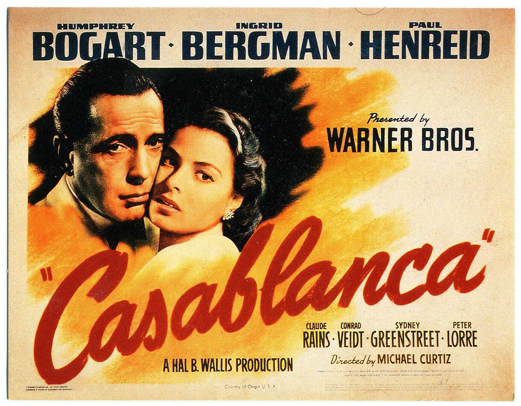 «Casablanca», neuvième meilleur film américain de tous les temps