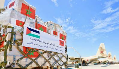 Des Palestiniens saluent au Caire le soutien apporté par SM le Roi Mohammed VI à Gaza Des Palestiniens saluent au Caire le soutien apporté par SM le Roi Mohammed VI à Gaza