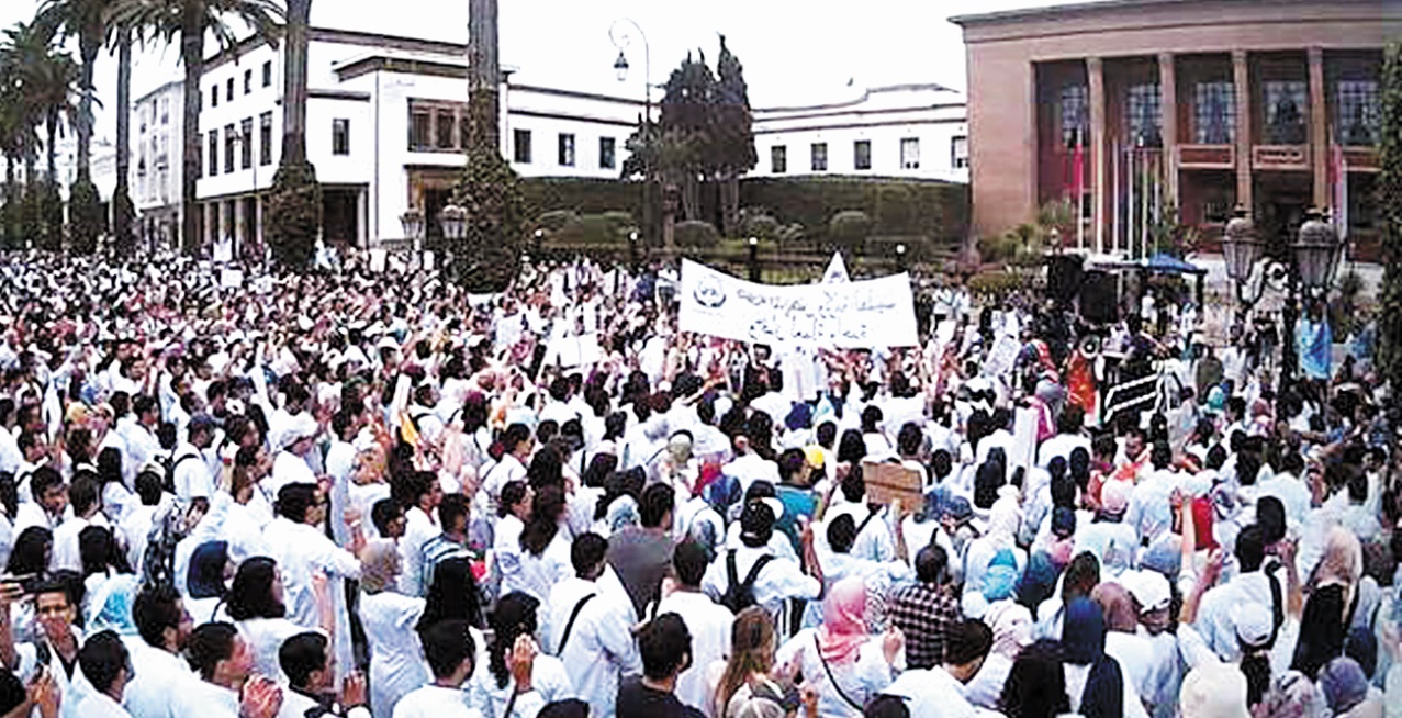 Imposante manifestation à Rabat des étudiants en médecine
