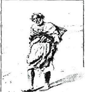 Type de mendiant de Mazagan (Dessin de J. Lavée) Type de mendiant de Mazagan (Dessin de J. Lavée)