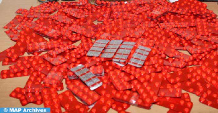 Saisie à Marrakech de 6.934 comprimés psychotropes, quatre individus interpellés Saisie à Marrakech de 6.934 comprimés psychotropes, quatre individus interpellés