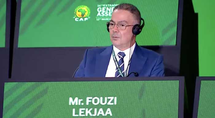 AGE de la CAF/ Fouzi Lekjaa : Le vote consacre la forte présence du Maroc en Afrique AGE de la CAF/ Fouzi Lekjaa : Le vote consacre la forte présence du Maroc en Afrique