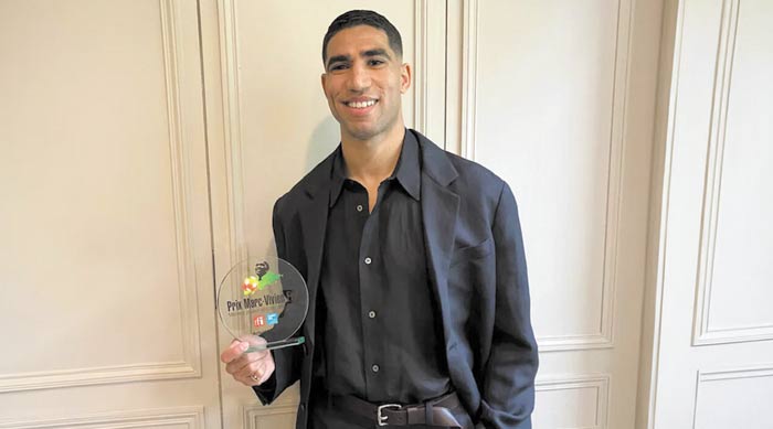 Achraf Hakimi meilleur joueur africain de Ligue 1 Achraf Hakimi meilleur joueur africain de Ligue 1