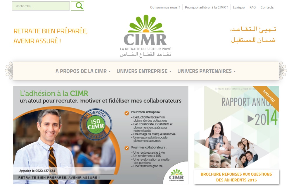 Nouvelle version du portail web de la CIMR