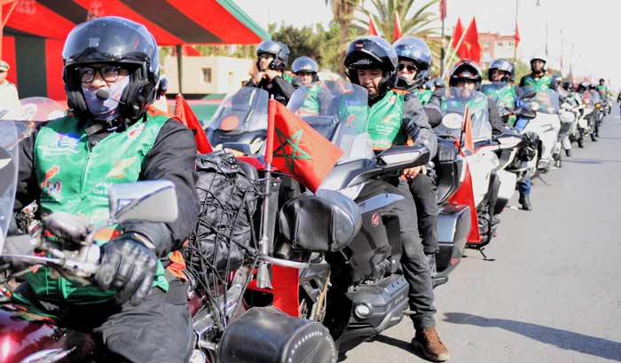 Le Tour international de la Marche Verte à moto fait escale à Guelmim