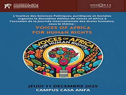 L’ISPJS organise la deuxième édition de Voices of Africa sous le thème “Voices of Africa for Human Rights”