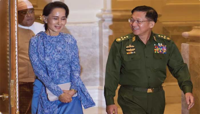 Aung San Suu Kyi et Min Aung Hlaing, deux figures des élections