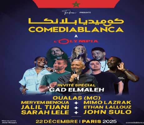 Le Festival ComediaBlanca embrase l’Olympia : Gad El Maleh en invité de marque