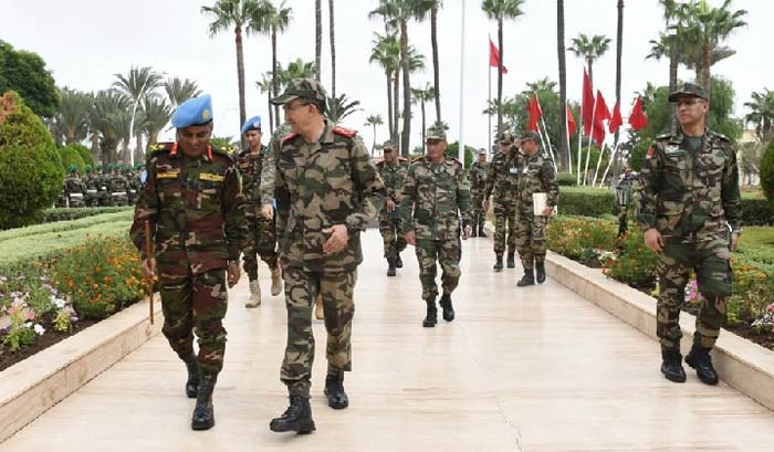 L'Inspecteur Général des FAR s'entretient avec le Commandant de la Force de la mission onusienne dans les provinces du Sud du Royaume