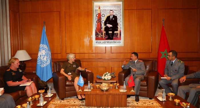 L'Inspecteur Général des Forces Armées Royales s'entretient avec la Conseillère militaire par intérim de l’ONU