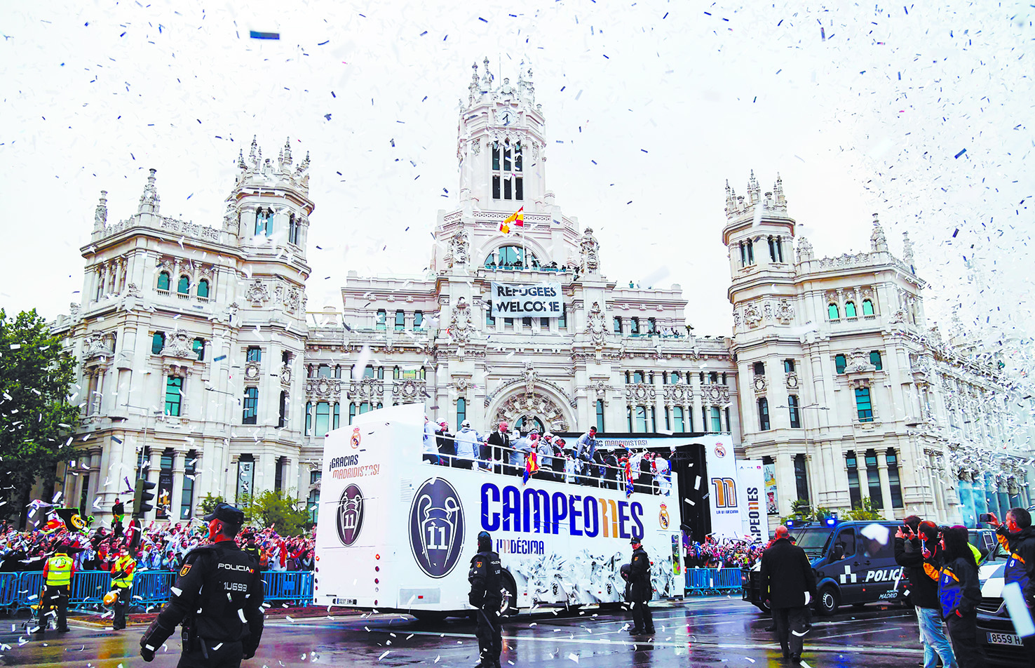 Les “campeones” du Real présentent la Coupe à leur fans