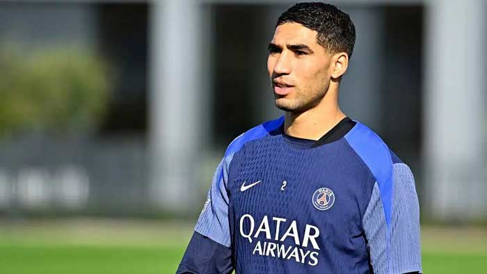 Hakimi de retour à l'entrainement avant le choc PSG-Lens