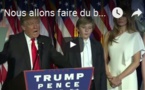 "Nous allons faire du bon travail", le premier discours de Donald Trump après son élection