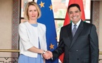 Nasser Bourita accueillant Kaja Kallas, haute représentante de l'Union européenne pour les affaires étrangères et vice-présidente de la Commission européenne