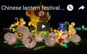 La fête des lanternes chinoise sur l'Île du Danube de Vienne