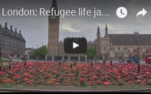 Un "cimetière de gilets de sauvetage" à Londres pour dénoncer le sort des réfugiés