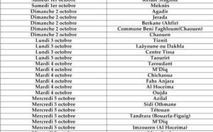 Programme des meetings électoraux présidés par le Bureau politique