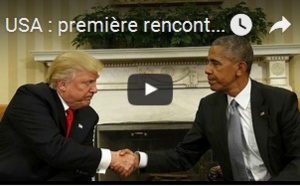 USA : première rencontre des présidents Obama et Trump