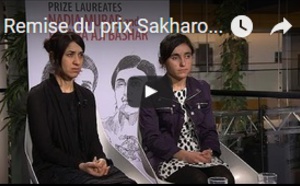 Remise du prix Sakharov à Nadia Murad et Lamia Haji Bachar