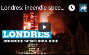 Londres: incendie spectaculaire