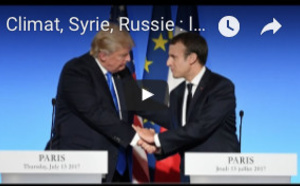 Climat, Syrie, Russie : les principales déclarations de Trump et Macron