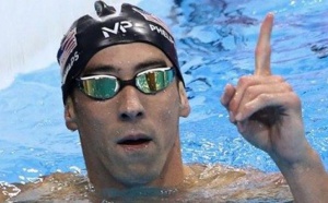 Michael Phelps défie un  requin blanc
