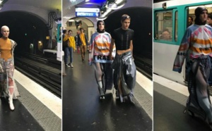 Un défilé de mode dans le métro