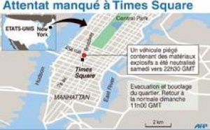 Attentat manqué de Time Square : Un suspect interpellé à New York et cinq au Pakistan