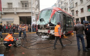 Un camion percute le tramway à Casablanca