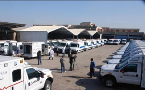 22 ambulances équipées remises à des hôpitaux et à la Protection civile