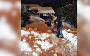 Insolite : Bloqué par la neige