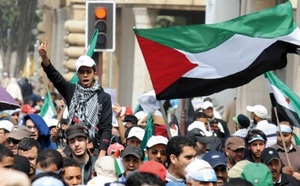 Marche de solidarité avec le peuple palestinien à Rabat Marche de solidarité avec le peuple palestinien à Rabat