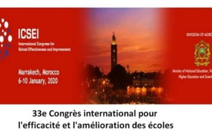 Congrès international pour l'efficacité et l'amélioration de l'école, du 6 au 10 janvier à Marrakech