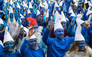 Insolite : Rassemblement de "Schtroumpfs"