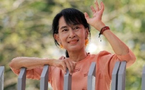 Aung San Suu Kyi est arrivée à Genève