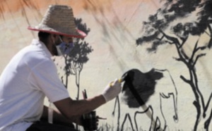 ​Des fresques murales égaient la kasbah de Bni Ammar