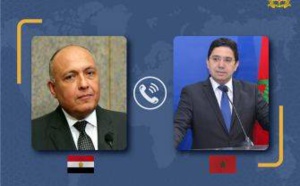 Nasser Bourita examine avec son homologue égyptien les efforts communs pour l'aboutissement d' un règlement politique en Libye