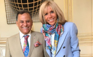 Mehdi Qotbi reçu à l’Elysée par Brigitte Macron