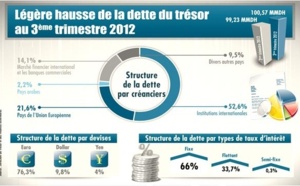Légère hausse de la dette du Trésor
