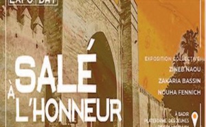 Vernissage à Salé d’ une exposition collective d’ art contemporain autour du patrimoine marocain
