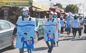 Campagne de sensibilisation aux méfaits de la Covid-19 à Ain Chock