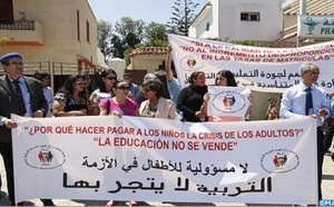 Sit-in des parents d’élèves des écoles espagnoles