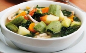 Recette : Soupe aux légumes et poulet