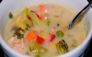 Recette : Soupe d’avoine aux champignons et poulet