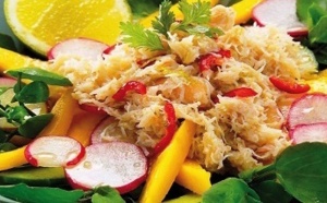 Recette : Salade de crabe à la mangue Recette : Salade de crabe à la mangue