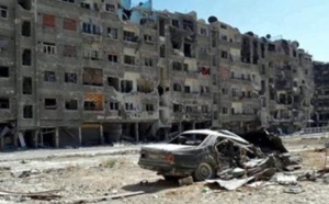 L'armée syrienne bombarde les faubourgs de Damas L'armée syrienne bombarde les faubourgs de Damas