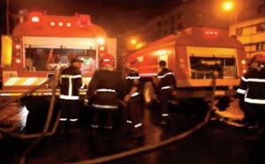 Maîtrise d' un incendie au marché de Koréa