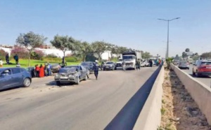 Carambolage sur l'autoroute urbaine de Casablanca