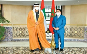 Nasser Bourita reçoit le ministre émirati de l'Industrie et de la Technologie avancée